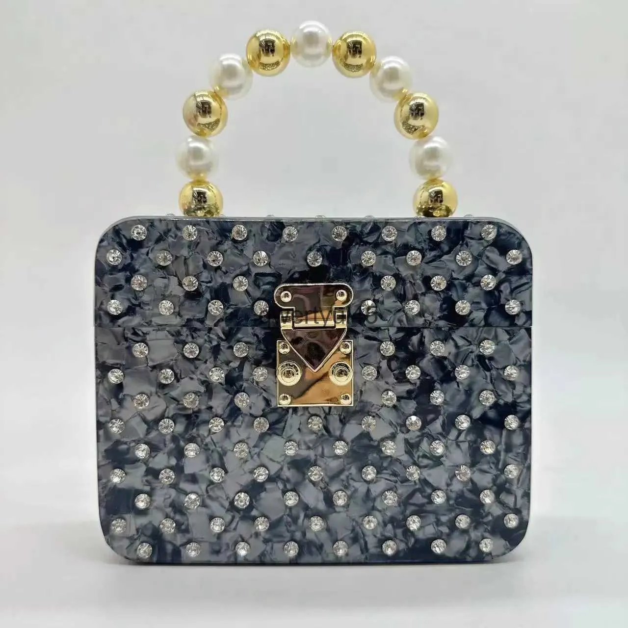 Borse a tracolla Acrilico Rinestones Sera Pearl Clu Borsa da festa per le donne Designer di lusso e borsa Borsa 2023 Nuovo in Fasion Cains CrossbodyH2422