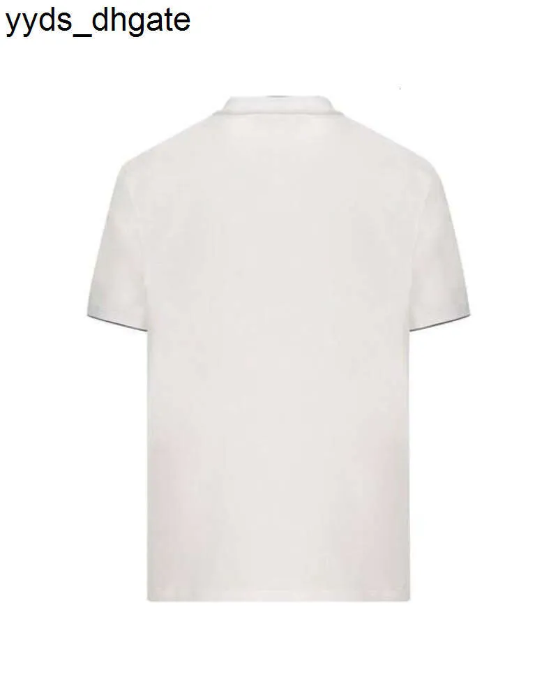 Loro Piano Shirt t Mannen Designer Heren Wit Contrasterende trim Crewneck T-shirt Korte Mouwen Tops T-shirts VJMM