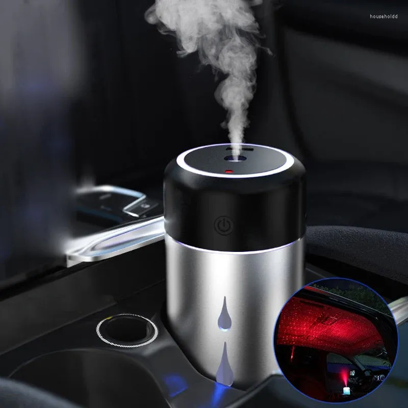 Car Air Freshener Perfume Humidifier Atomization Fragrance Spray Eliminate Starry Sky Light Machine Smell Distributor For