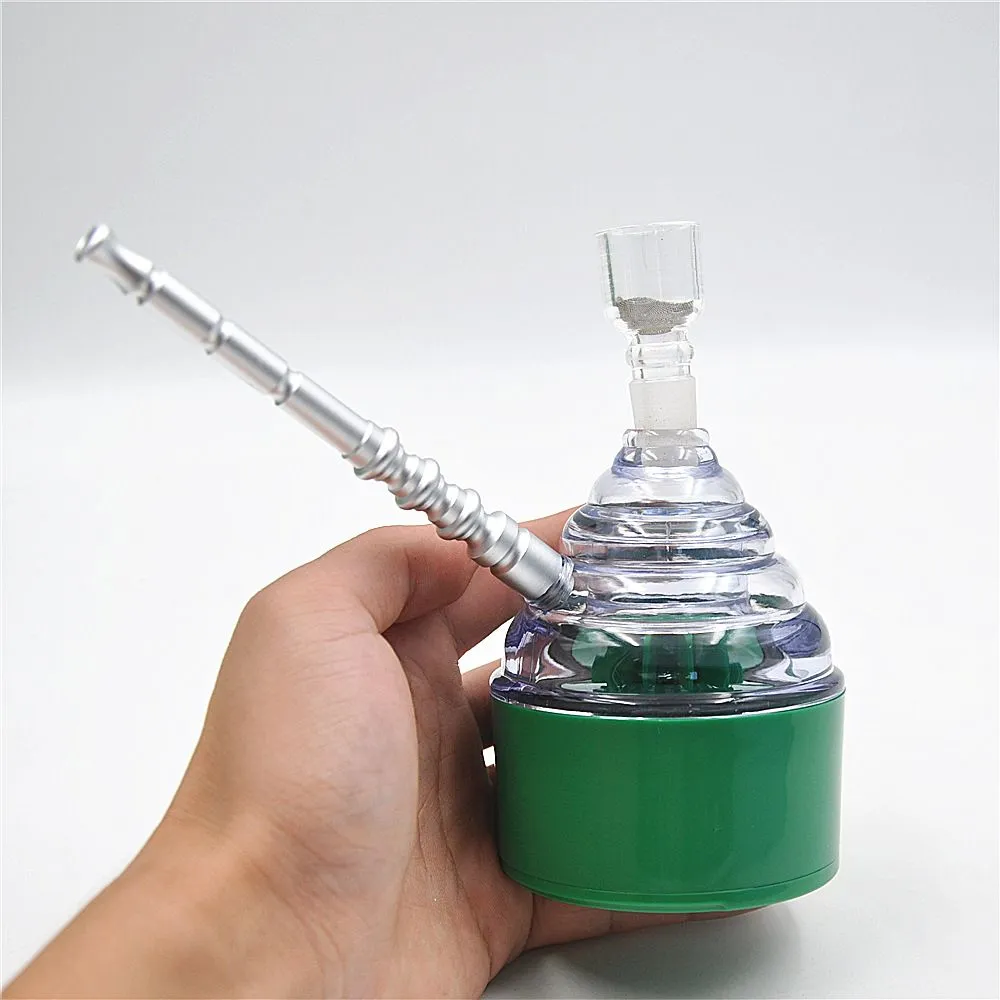Electronic Vacuum Pipe Tabacoo Pipes Plastic Pipe Retail Box Green Blue Red and Black Colors