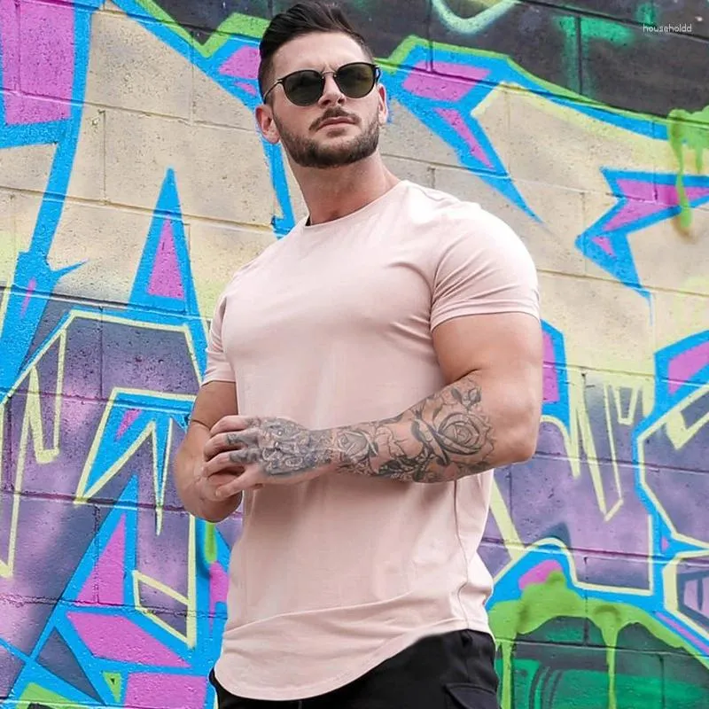 T-shirts pour hommes T-shirt de remise en forme musculaire été Athleisure entraînement à manches courtes haute qualité coton hommes gymnastique Sport chemise hauts