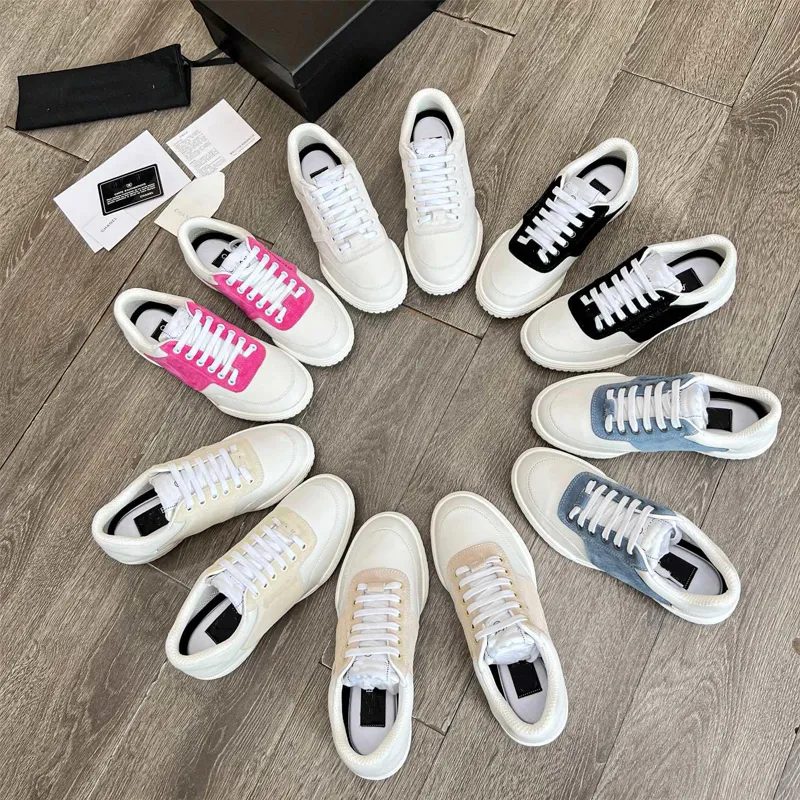 med ruta 2024 kanal vintage mocka casual skor kalvskinn sneaker designer herr kvinnor sneakers kvinnor stad gsfs storlek 35-40