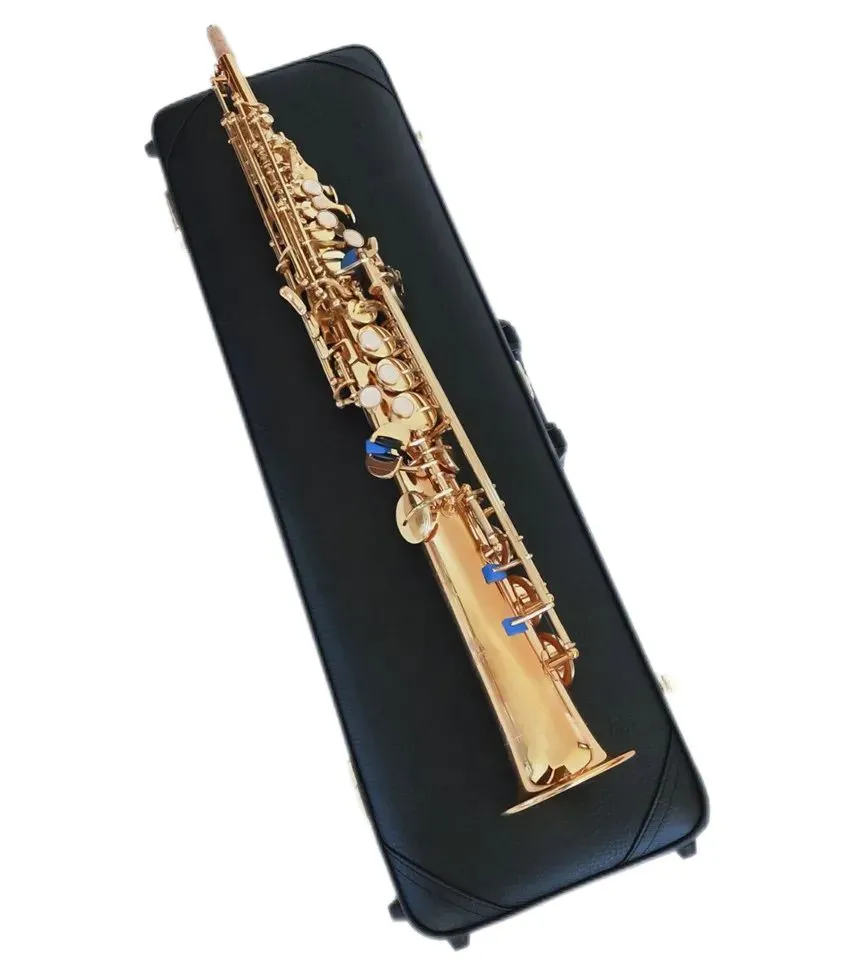 Professionellt varumärke Jupiter JPS 547GL B (B) Tune Soprano Saxophone Gold-Plated Pearl Buttons Quality Musical Instruments Sax för studenter