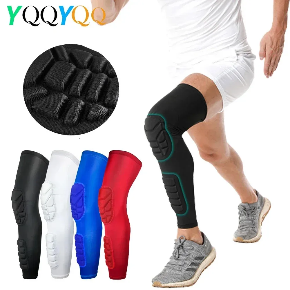 2 pezzi ginocchio polpaccio imbottito gamba coscia compressione manica sport equipaggiamento protettivo supporto tibia per calcio basket pallavolo 240129