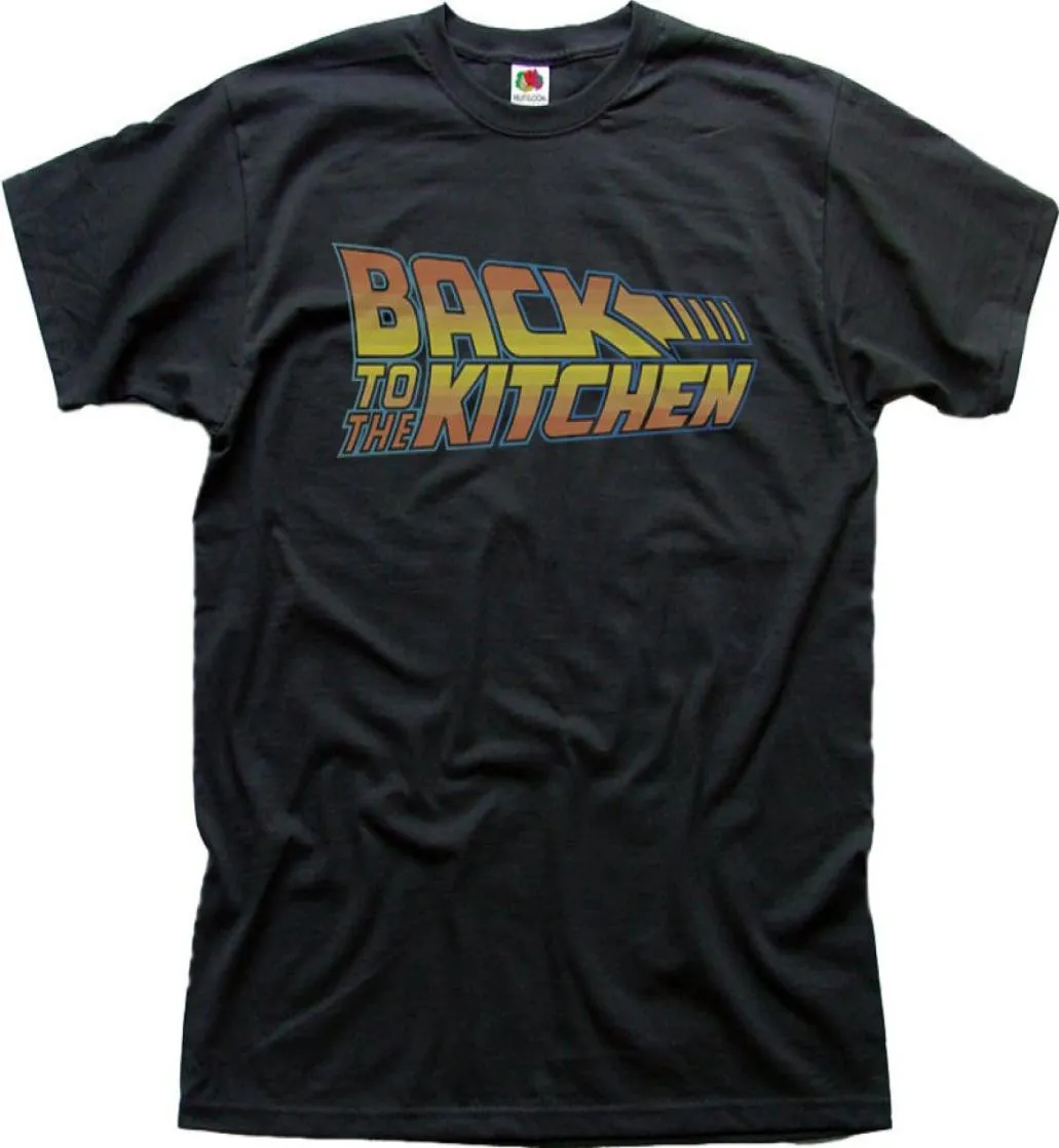キッチンに戻る未来の映画印刷Tシャツ9945ラウンドネック販売オスナチュラルコットンTシャツトップTEE5976814