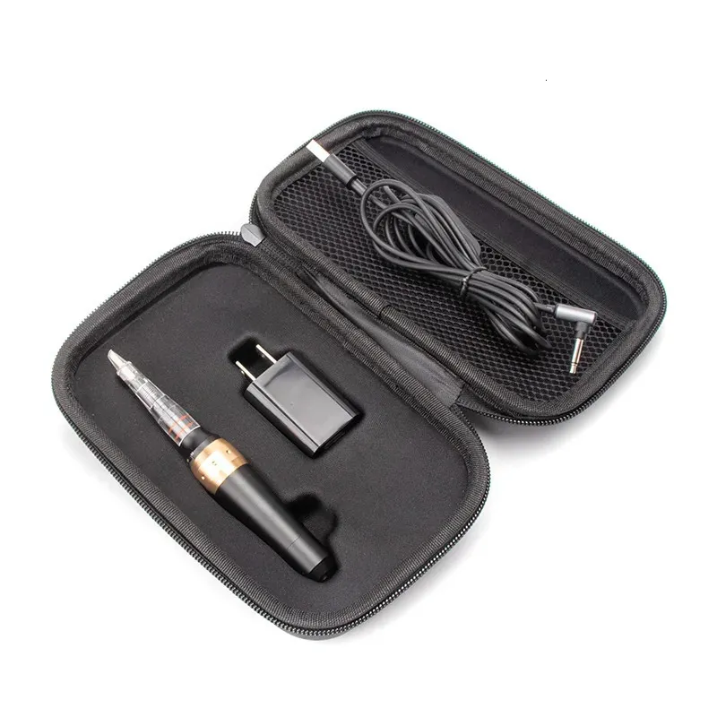 Tangse Tattoo Machine Pen Kits Dermografo para Sobrancelha Lábios Microblading Motor Silencioso Maquiagem Permanente PMU Pequena Tatuagem Com Needlel240129