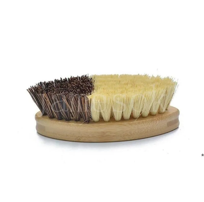 Natural Bamboo Sisal Fruits and Vegetable Brush Tools Scrubber Kitchen Potatoes Corn Carrots Cleaning Brushes DE797