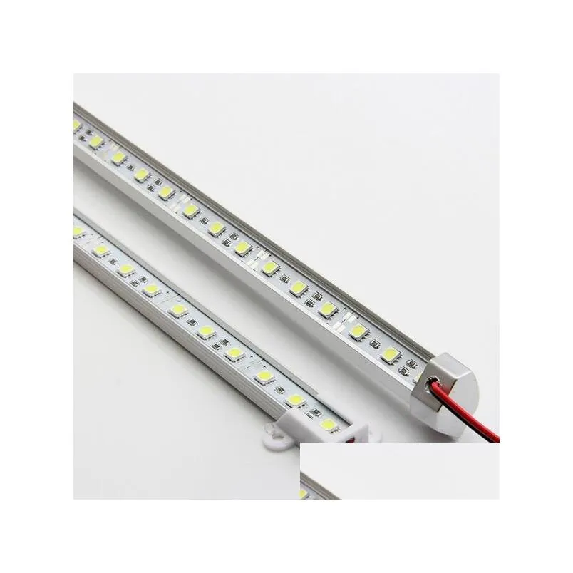 Led Bar Lights U/V 5050 Light White Warm 36Led 0.5M Smd Cabinet Rigid Strip Dc 12V Showcase Hard Drop Delivery Lighting Holiday Dhjn9