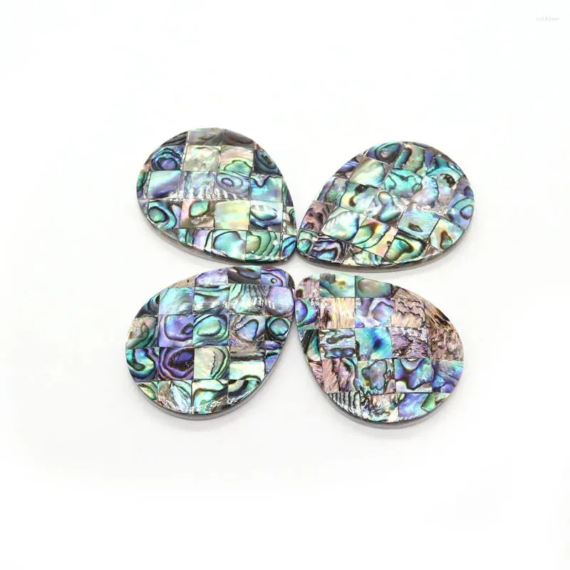 Anhänger Halsketten Vintage Einseitige Natürliche Abalone Shell Wasser Tropfen Anhänger Für DIY Halskette Schmuck Machen Zubehör