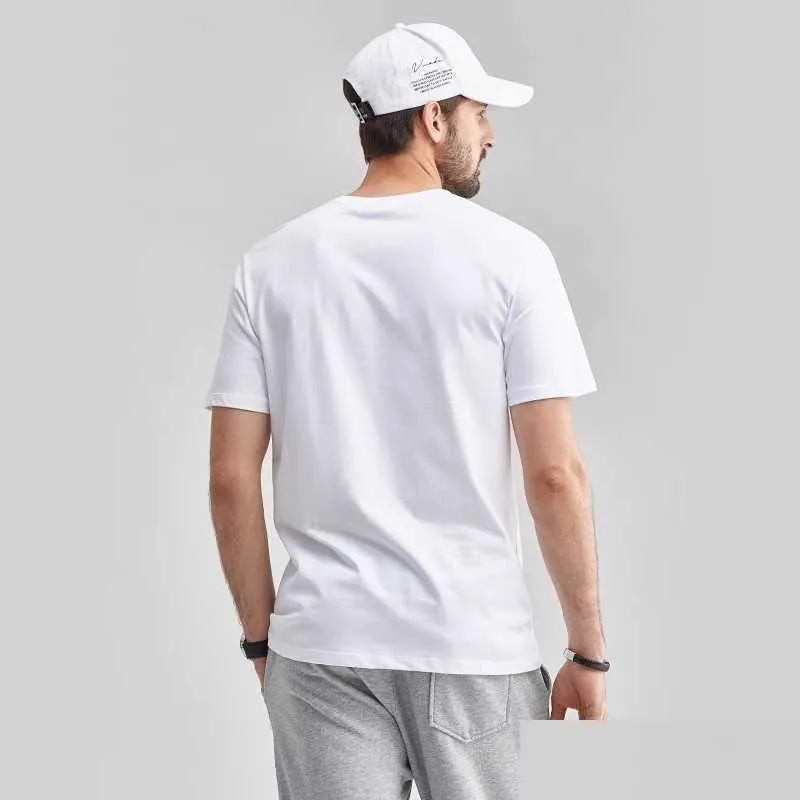 Mäns t-shirts Italien Mens kvinnor designers t shirt bomull denim jacquard ficka kort ärm man besättning nacke streetwear brev vit bla dhyrk