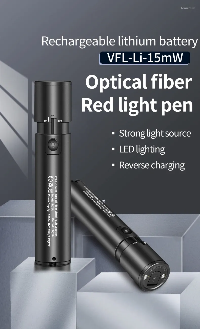 Fiber Optik Ekipman Optik Lazer Test Cihazı Kalem VFL Işık Kaynak Görsel Hata Bulucu 15/20/30/50MW LED