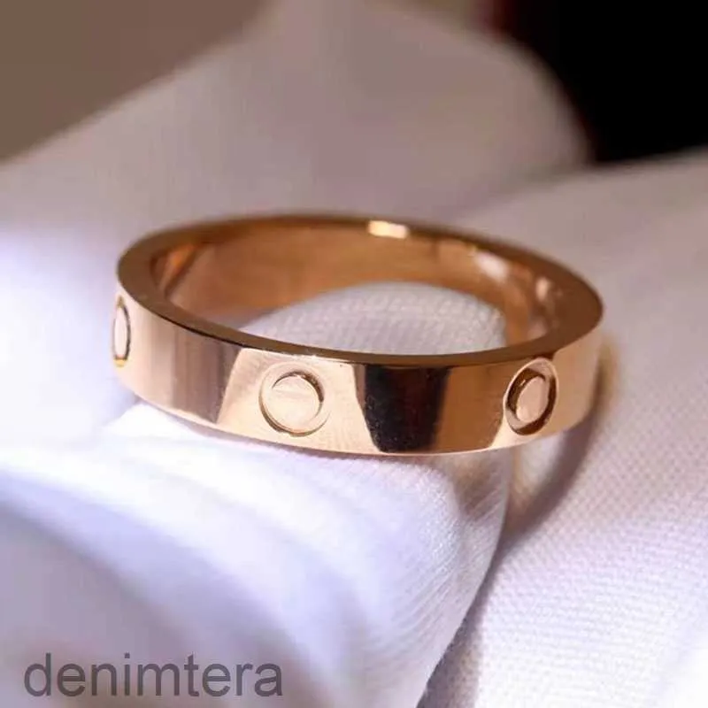 Luxe Ring Box Dames 5mm Roestvrij Staal Gepolijst Rose Goud Zirkoon Mode-sieraden Valentijnsdag Paar Cadeau voor Vriendin Accessoires Groothandel 36ZN