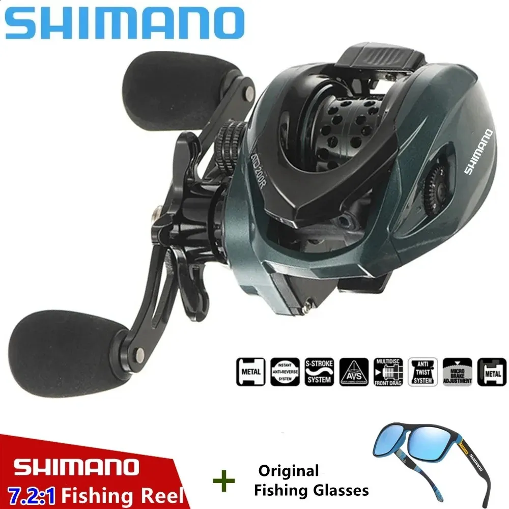 SHIMANO 10KG Max Drag Fishing Reel 22LB 72 1 High Speed Baitcasting Adapt to Any Water Body Magnetic Brake Long Casting 240119