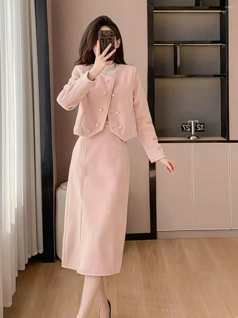 DHgate.com:Pink Elegant Womens Two-piece Suit Jacket Skirt DHgate.com:Pink Elegant Womens Two-piece Suit Jacket Skirt