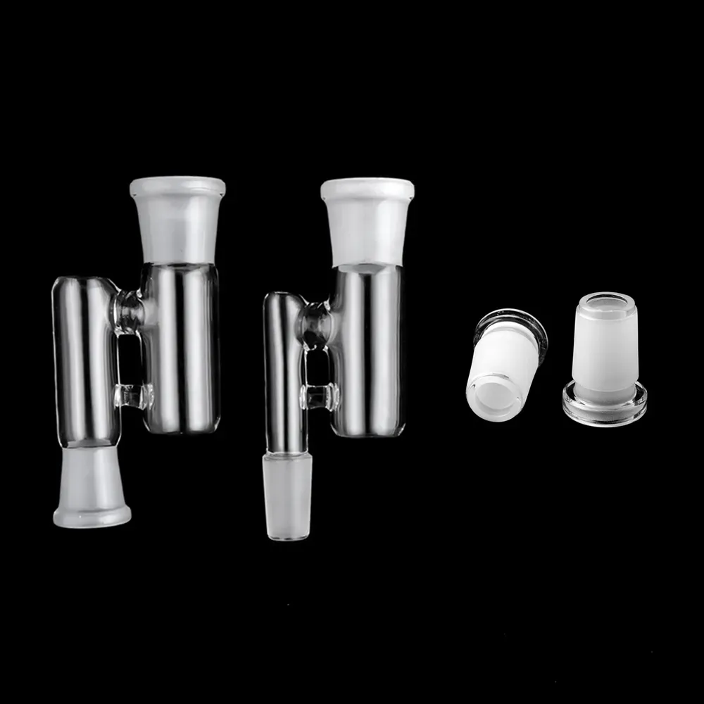 Accessori in vetro Adattatore di recupero a discesa Maschio Femmina per Bong Impianti petroliferi Raccoglitori di cenere Tubi dell'acqua Giunto 14mm 18mm LL