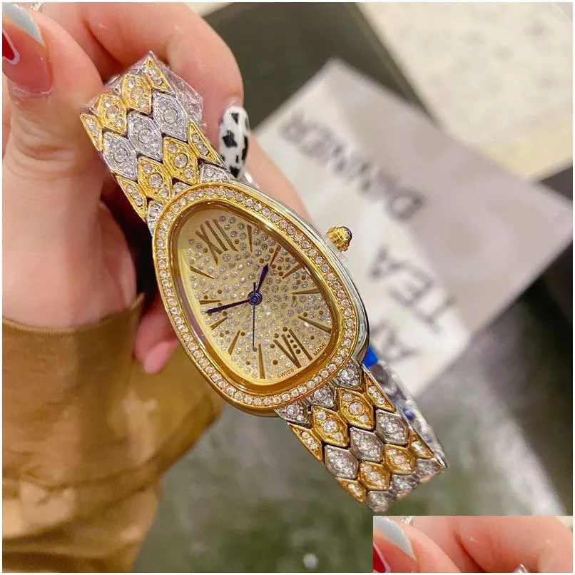 Kvinnors klockor alla diamantkvinnor Watches Top Esigner Luxury Lady Watch Fashion Wristwatches for Womens Birthday Christmas Valentines Dhkti