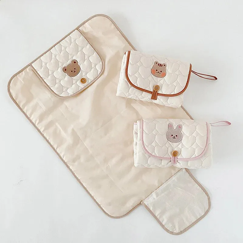 Baby Portable Diaper Changing Pad Foldable Bag Multifunction Nappy Diapering Mat Reusable Washable Mattress born Stuff 240131