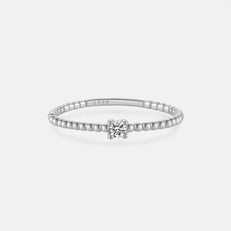 クラスターリングVewant Recyclable 925 Sterling Silver Solid Geometric Sc​​read Women Ring Luxury Fine Jewelry 2024 Wedding Jewels