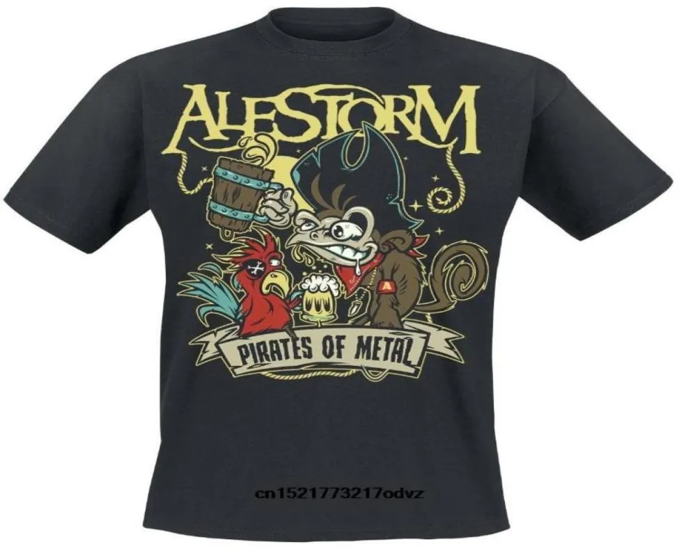 Men039s TShirts Men T Shirt Alestorm Pirates Of Metal Casual Black Funny TShirt Novelty Tshirt WomenMen039s8225212