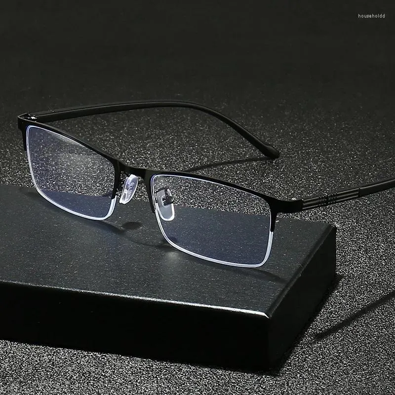 Sunglasses Half Frame Business Flat Glasses Men's Artistic Simplicity Computer Anti-blue Light Students Eye Protection