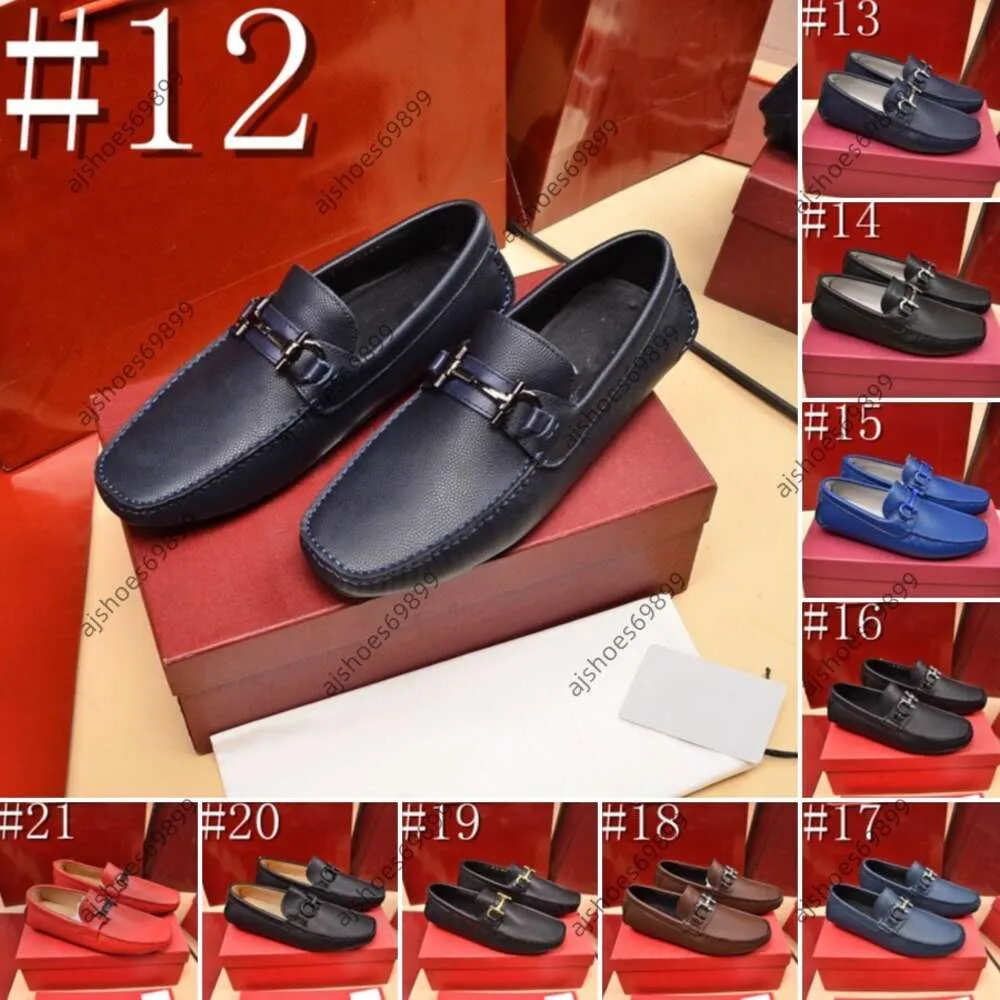 40Model 2023 Genuini Uomini di Pelle Scarpe Casual di Lusso di Marca Italiana Mocassini Da Uomo Mocassini Traspirante Slip on Nero Scarpe Da Guida Plus Size 38-46