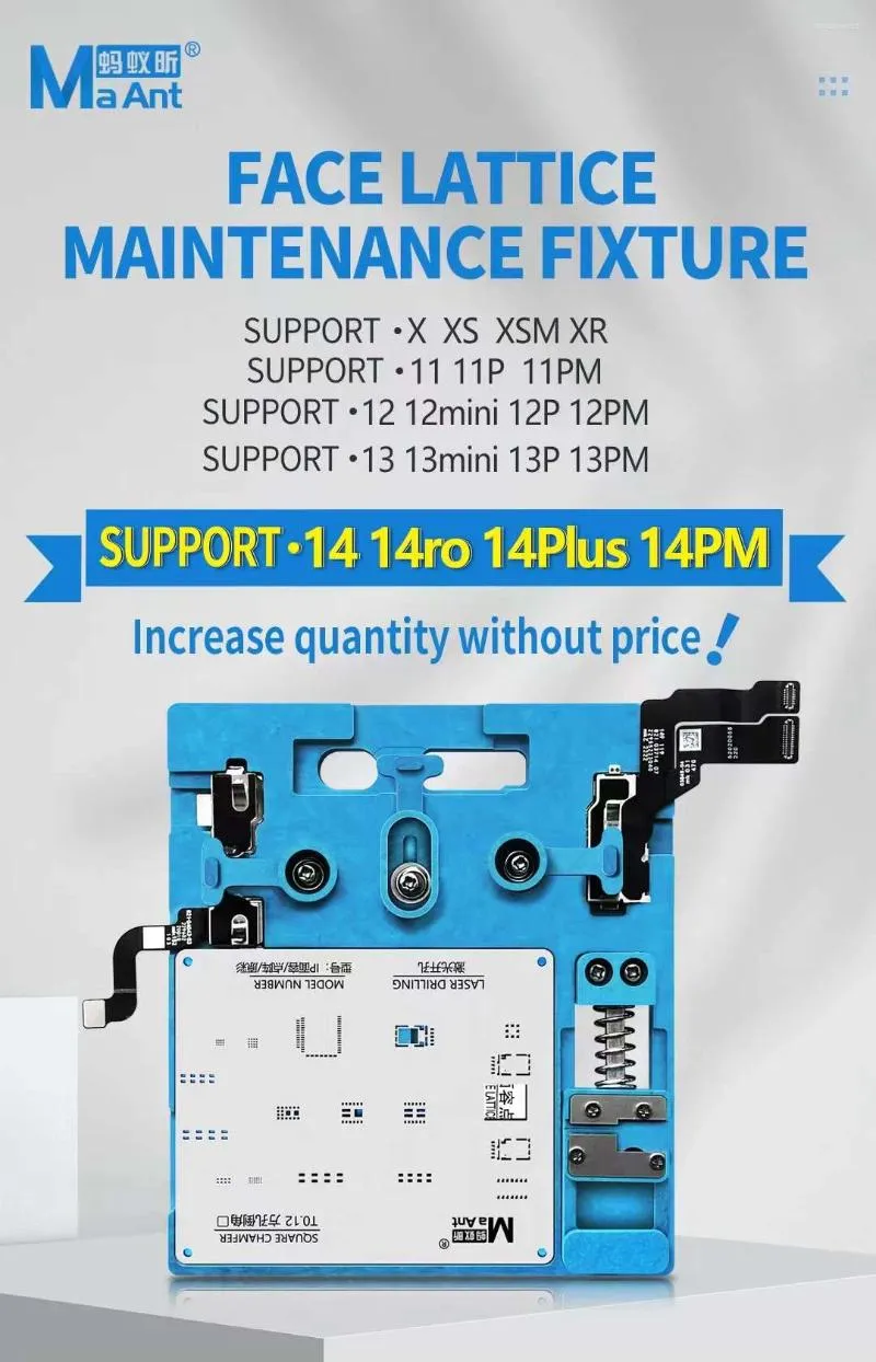 Set di utensili manuali professionali MaAnt Face ID Apparecchio di riparazione a matrice di punti per IPhone X-14pro Max Test BGA Reballing Planting Platform