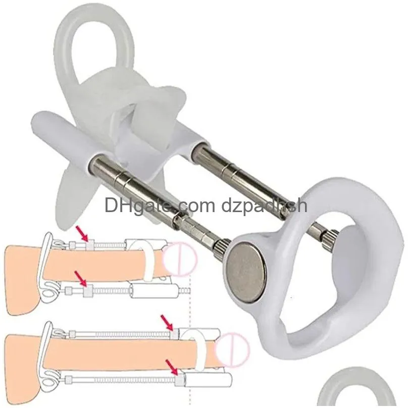 Autres articles de beauté de santé Jouets de pompe Agrandissement du pénis Extension de pince extensible Extenseur d'étirement Dispositif de traction de croissance du pénis pour Dheok