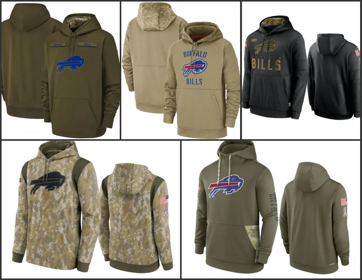 Buffalo''bills''men Women Youth Salute to Service Sideline Performance Pullover Hoodie