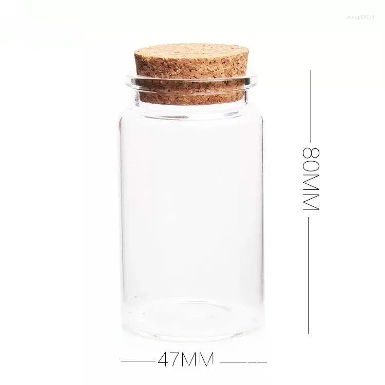 Bottles 24PCS 47 80mm 100ml Glass Bottle Spice Jar Storage Tank Vial Wed Home Decor Supplies Food Container Tool Kitchen Gadgets
