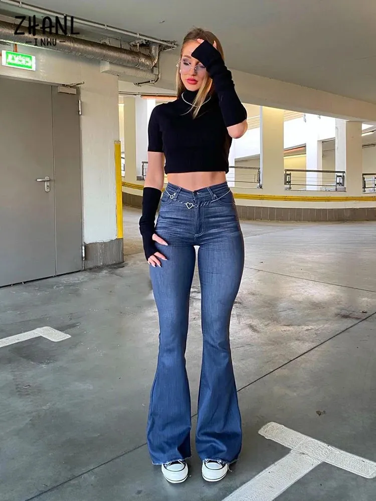 Spring Autumn Thin Fashion Y2K Blue Jeans Women High... From Xue03 