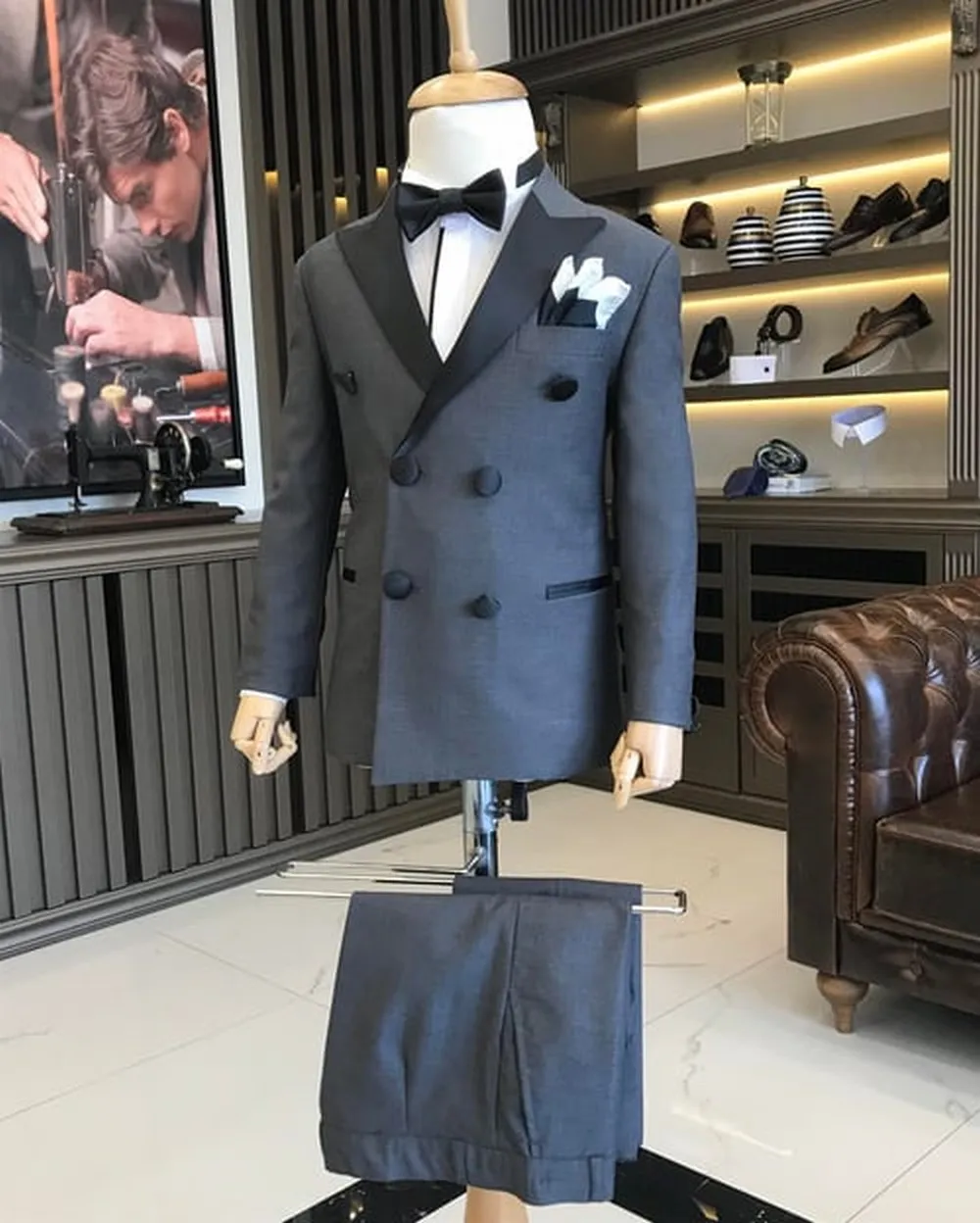New Kind Toddler Boy's Suits Formal Occasion 2-piece Set Wedding Party Prom Birthday Performance Children Tuxedo Jacket Pants A5
