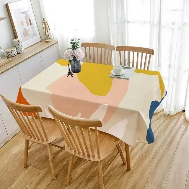 テーブルクロスノルディックスタイルの抽象テーブルクロスオックスフォードキッチンリビングルーム防水長方形のテーブルコバー