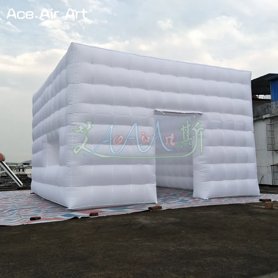 Venta al por mayor 8x8x4mH (26x26x13.2ft) Carpa de cubo inflable Carpa cúbica Carpa cuadrada para eventos para fiesta o exhibición de producción