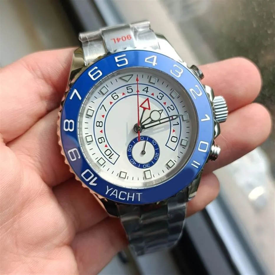 Dhgate Mens Watches Designer 44mmオートマチックデートウォッチ904Lステンレス鋼ストラップサファイアミラーモントルデュルクヨットウォッチ2346