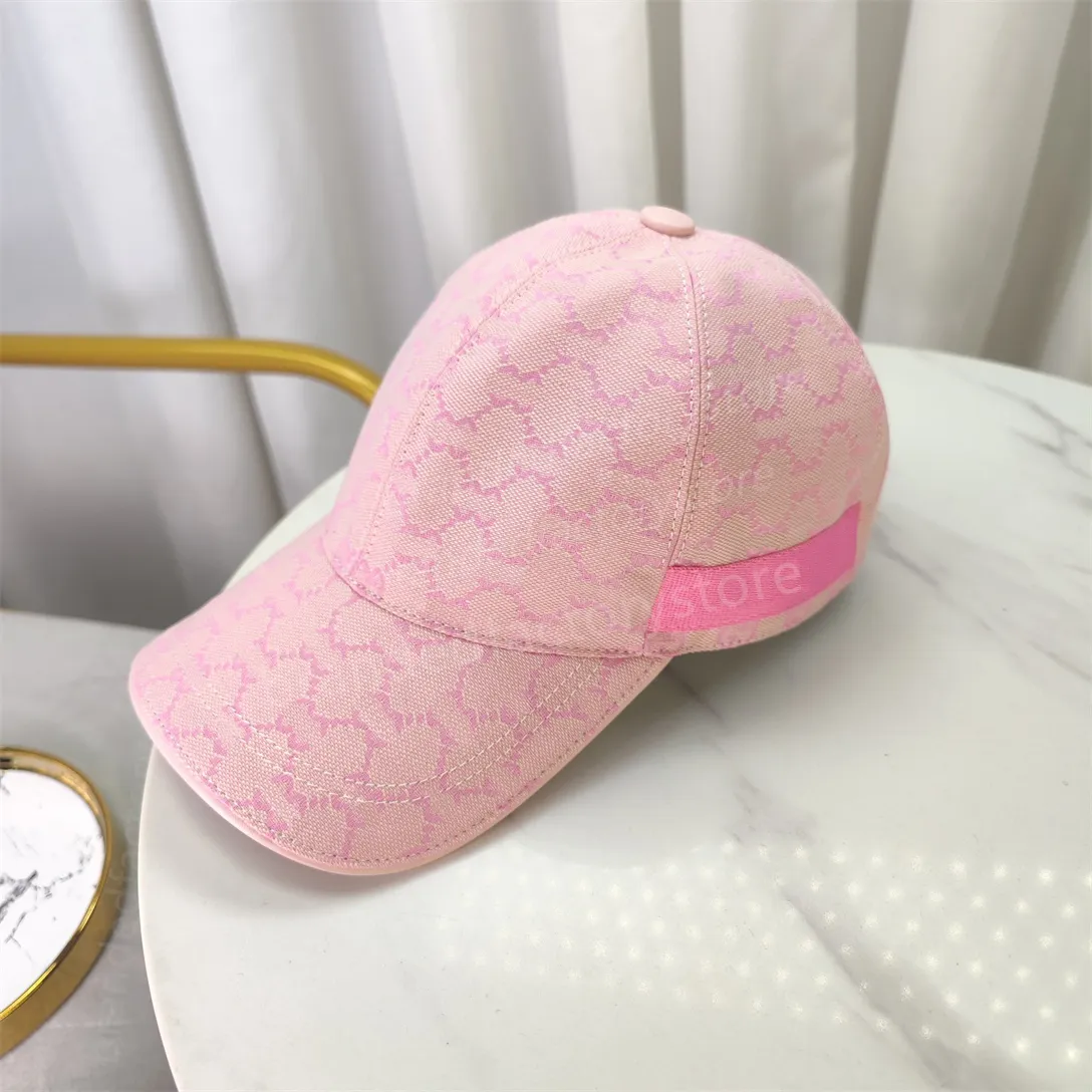 Chapeau de baseball pour hommes et femmes pour la mode luxe snapback Golf Sun Cap Lettre broderie été parasol toile réglable de haute qualité chapeau de camion rose