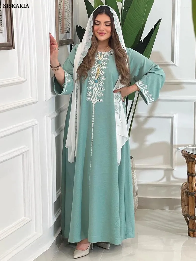 Etnische Kleding Turkse Jurken Voor Vrouwen 2024 Mode Jalabiyat Geborduurde Jurk Caftan Marocain Gewaad Ramadan Turkije Gown