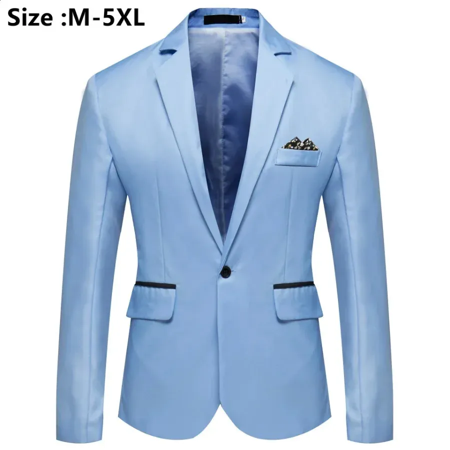 Mens Formal Office Blazer Jacket Suits Solid Fashion Wedding Dress Suit Coat Male Oversized Casual Hombre 240124