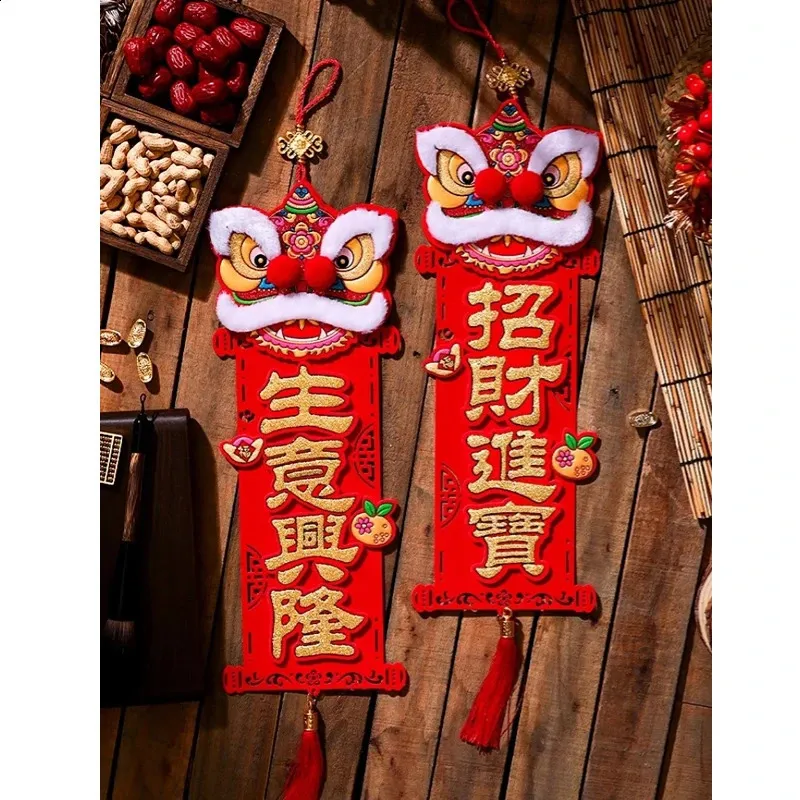 2024 Chinese Maanjaar Party Decoraties Deur Raamstickers Draak Coupletten Thuis Ornamenten 240119