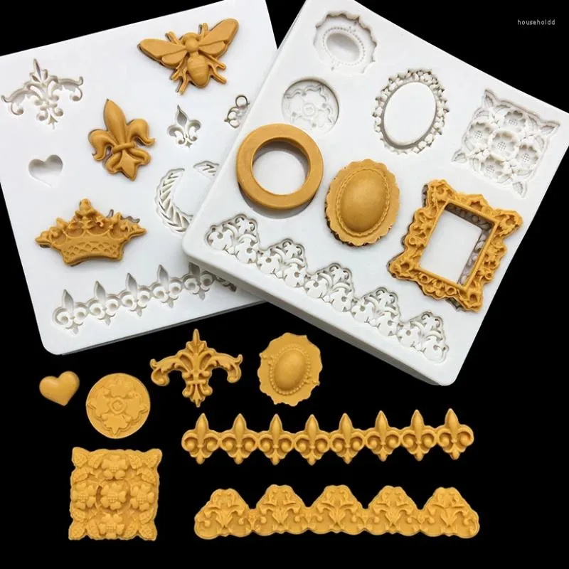 Baking Moulds Crown Butterfly Po Frame Silicone Sugarcraft Mold Resin Tools Cupcake Mould Fondant Cake Decorating