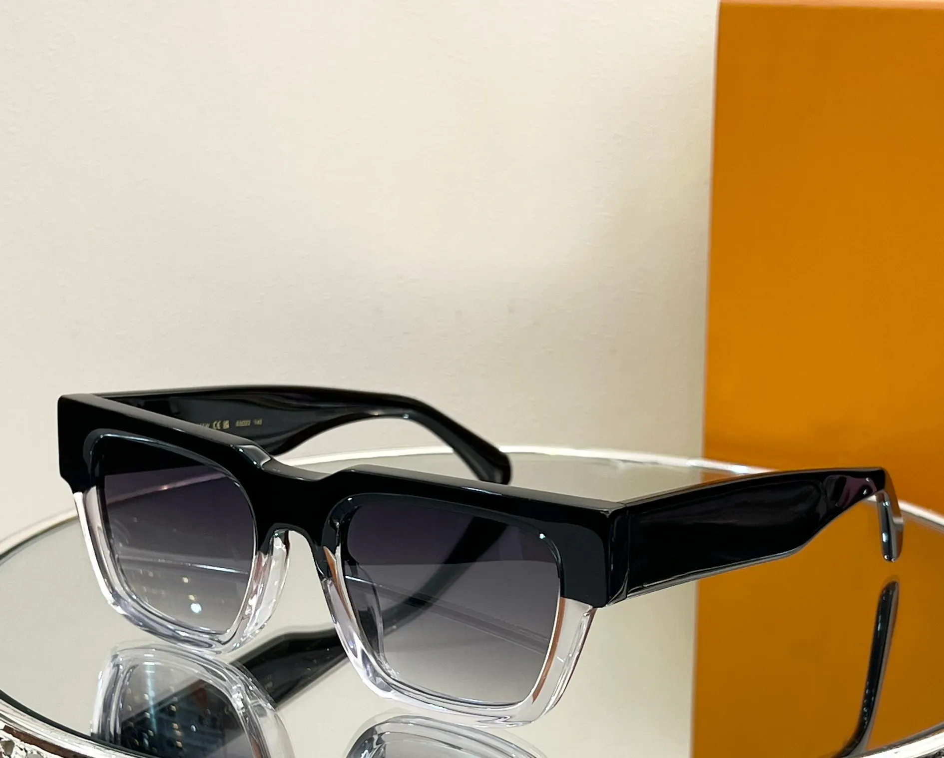Квадратные солнцезащитные очки с черными кристаллами, мужские роскошные солнцезащитные очки серого цвета, модные летние солнцезащитные очки Sonnenbrille с защитой от ультрафиолета, очки с коробкой