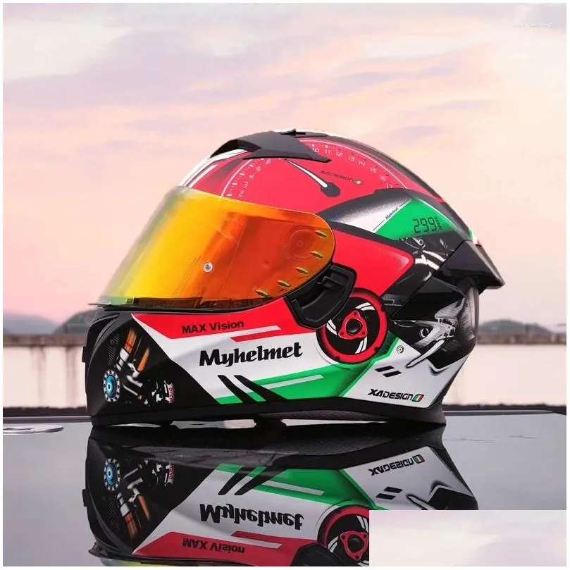 Casques de moto Orz Fl Face Casque Casco Moto Capacete Racing Casque Descente Dot Appd Drop Livraison Automobiles Motos Accès Otupc