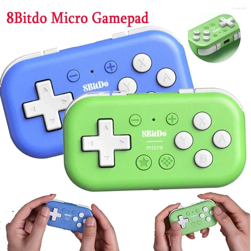 Игровые контроллеры Карманный контроллер 8Bitdo Micro Gamepad Bluetooth-совместимый предназначен для 2D-игр Ручной консольный переключатель/Raspberry Pi