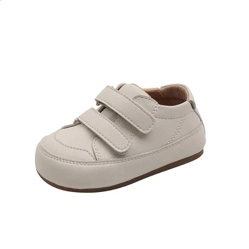 2023 primavera scarpe per bambini in pelle bambino ragazzi a piedi nudi suola morbida ragazze tennis all'aperto moda bambini piccoli sneakers 240126