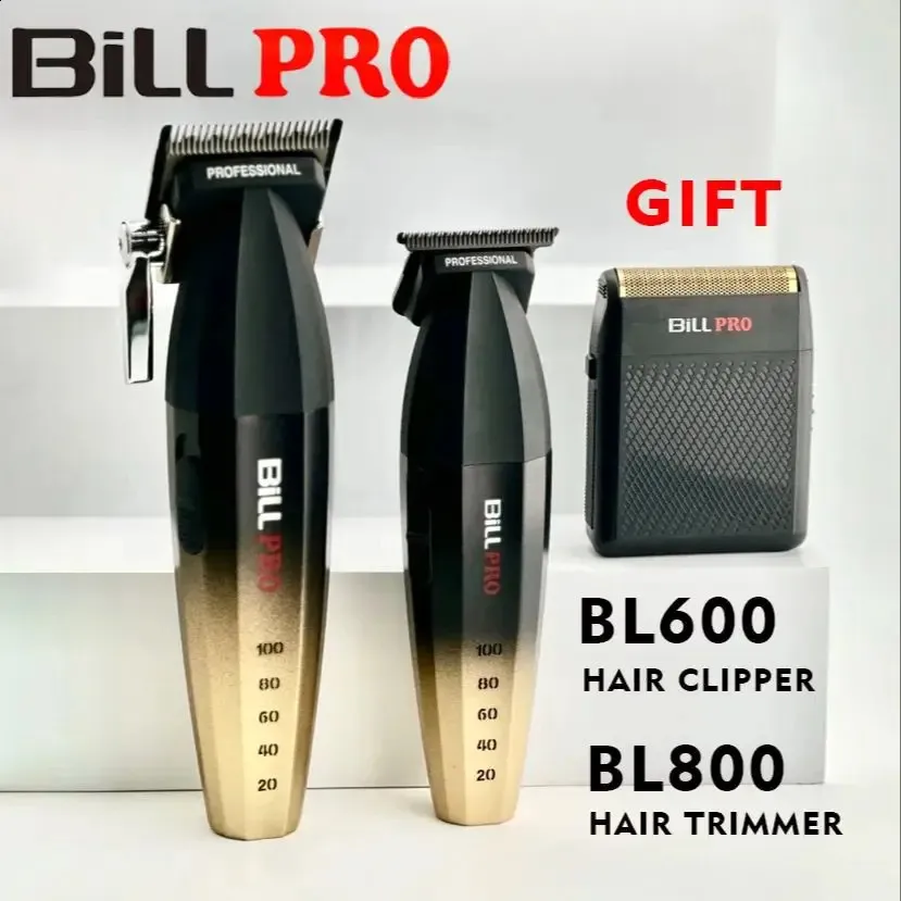 BiLLPRO BL600 BL800 Peluquería profesional Cortadora de cabello eléctrica con empuje Cabezal de aceite Cabezal de grabado en gradiente Dispositivo de blanqueamiento Herramienta de afeitadora 240119