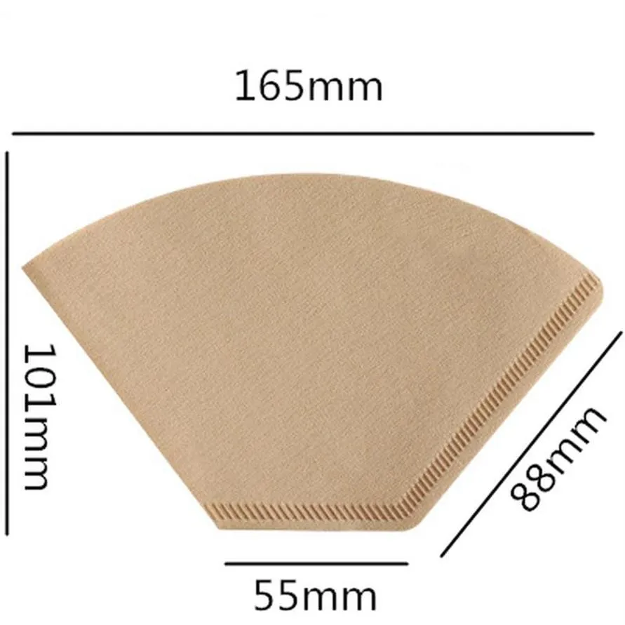 100 Pcs Bag Wooden Original Hand Drip Paper Coffee Filter Espresso Coffee Filter Packs Tea Bag Strainer Green Tea Infuser 182Y