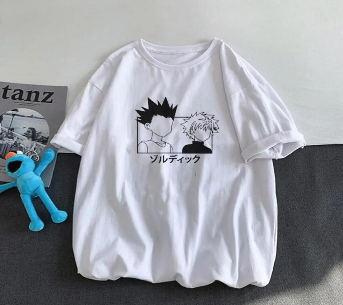 ヤンパネーゼアニメx TシャツメンコットンサマーグラフィックティーユニセックスキルアZoldyckゴンプリントTシャツTOPS MEN039S TSHIRTS4407955