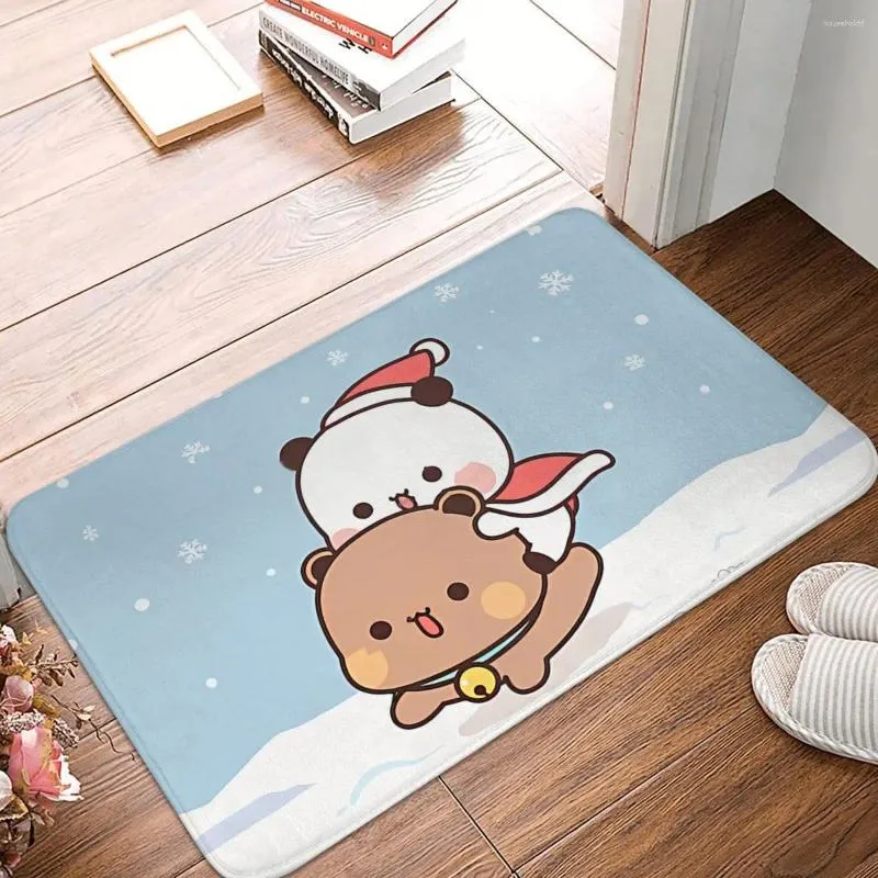 Carpets Bubu And Dudu Anime Bathroom Non-Slip Carpet Merry Christmas Living Room Mat Welcome Doormat Home Decor Rug