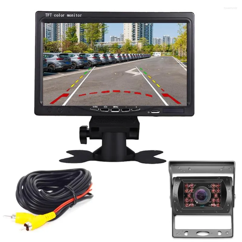 Universal 7 Inch HD Screen Car Monitor 1024 600 مساعدة أمان للسيارات الخلفية الكاميرا اختيارية اختيارية