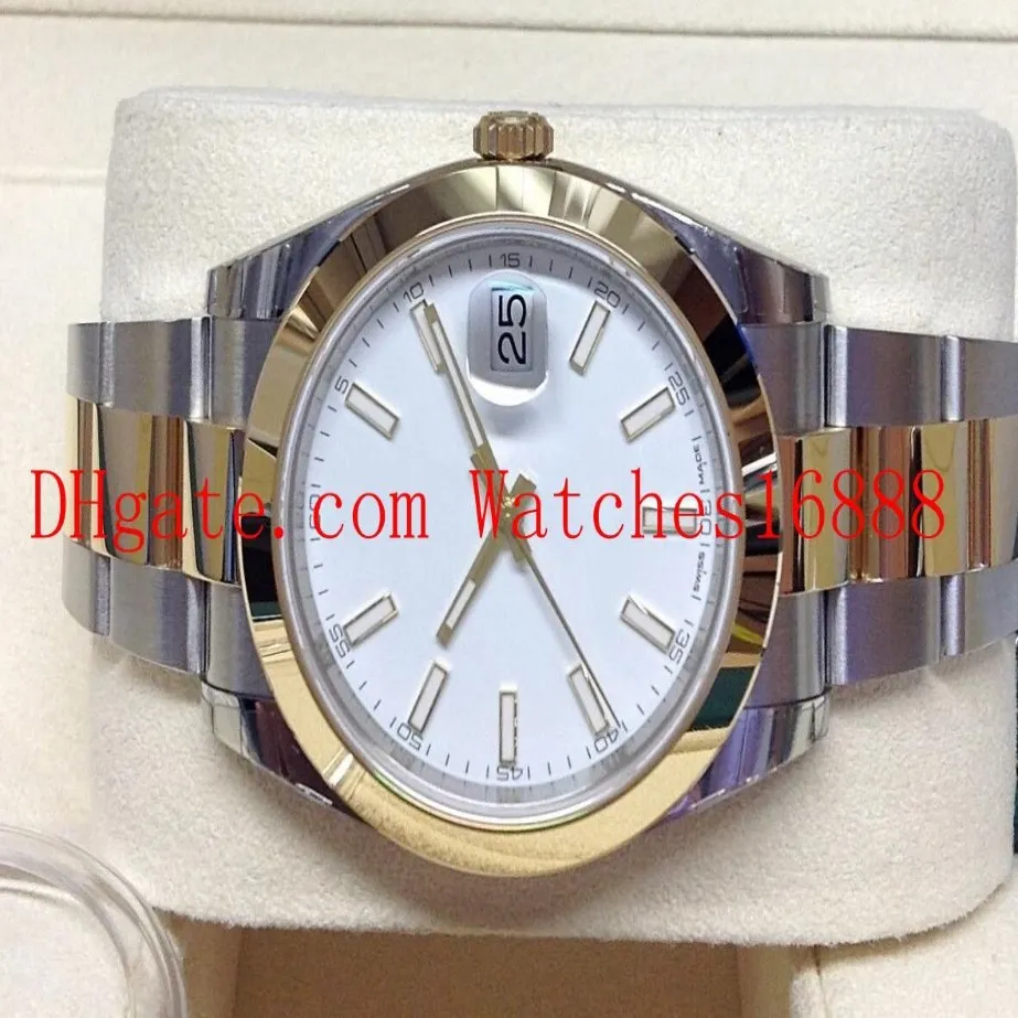 Mens Wrist Watche Datejust 41mm 126303 Bi Colour Men's Automatic Machinery Watch White Dial Stainless steel And Yellow gold M261n