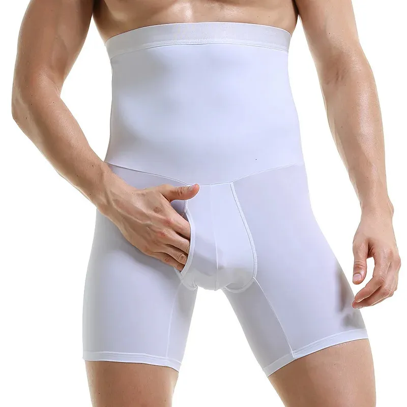 Pantaloncini per il controllo della pancia da uomo Vita alta Intimo snellente Maschile Shaper per il corpo Cintura per la pancia senza cuciture Boxer Slip Pantaloni per il controllo dell'addome 240129